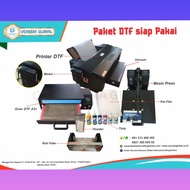 Paket Usaha Digital Sablon Print DTF A3 Modul roll to roll Vacum  Oven Mesin Press - Siap pakai produksi sablon DTF