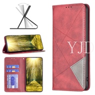 Case For Samsung Galaxy A57 A37 A27 A17 A07 Magnetic Closure Rhombic Leather Card Slot Anti-Drop Pho