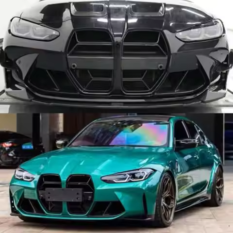 Glossy Black Front Grille CSL Style Bumper Grill For BMW M3 G80 M4 G82 G83 2021-2024