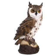 Resin Owl Statue Bird Garden Sculpture Art Figurine Decorations for Indoor/Outdoor Lawn Yard Porch D