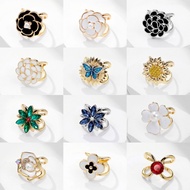 Silk Scarves Buckle Brooch Shawl Ring Clip