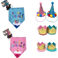 Sg Pet Birthday Triangle Scarf Dog Birthday Party Hat Pet Hat Dog Birthday Triangle Scarf Pet Saliva