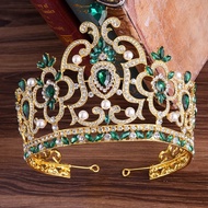 Baroque Big Miss World Crown Tiara Crystal Rhinestones Princess Queen Tiara Headpiece Accessories