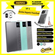 [3CCC] REMAX MP-5 Digital Display Metal Magnetic 15W Wireless Power Bank PD20W 5000mAh Portable Char