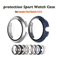 Glass+Case for Google Pixel Watch 2 Screen Protector Tempered Glass&Hard PC Protective Bumper for Pi