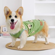 Dog Summer Thin Breathable Vest Corgi Chai Dog Bixie Bear Medium Dog Spring and Autumn Pet Clothing 