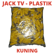 JACK TV PLASTIK WARNA KUNING satuan JEK JAK ANTENA RECEIVER TIPI TIVI COLOKAN KONEKTOR CONNECTOR KAB