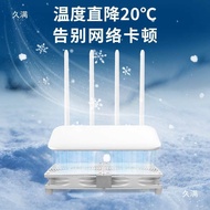 Router Cooling Base White Fan Bracket 5V USB More Fan Radiator wifi Cooling Light Cat