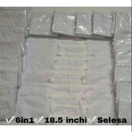 BARUT BABY PUTIH PLAIN KAIN COTTON / BARUT COTTON BESAR