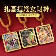 唐卡 /藏式唐卡半手绘描金款前世今生唐卡五色绳项链款0909
