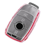 TANGSEN Key Fob Case TPU Cover Compatible with Mercedes Benz C E S Class E300 E400 E43 W213, Transp