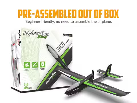 Volantex RC Ranger 600 RTF 761-2 761-2S RC Plane RC Gilder W / 6-axis gyro stabilizer system and 2.4