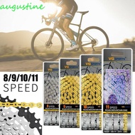 AUGUSTINE Bicycle Chains Hybrid Cycle Durable Road Bike Cycling Half Hollow Chain Mountain Bike Bicycle Parts