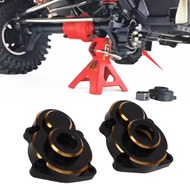 aqxreight 2pcs RC Steering Knuckle Cover Brass Black Remote Control Accessories for RGT EX86190 LC76