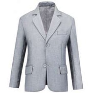 Boys Suits Blazer Coat Button Jacket Suit For Kids Fit Suits With Lapel Formal Blazer Light Grey Siz