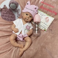 13 นิ้ว Bettie ซิลิโคน Reborn ตุ๊กตาเปิดปากและ 2 ชุดเสื้อผ้า Handmade ทาสีผิวกันน้ํา Reborn ตุ๊กตาสา