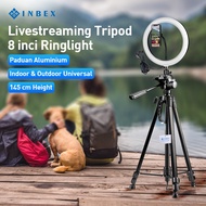 -[READY]INBEX Professional Camera Tripod +20cm ringlight +Free bag/145CM super Load Bearing Tripod Aluminum Camera Tripod- 2.2.23