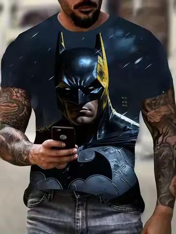 Hot Toys 2026 Best-selling New Batman 3D Printed T-shirt Superhero Anime T-shirt Superman T-shirt Me