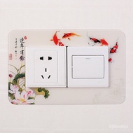 Hot🔥Acrylic Double Open Switch Sticker Wall Sticker Household Wallpaper Light Switch Socket Decorative Sticker Switch St