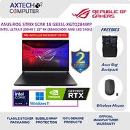 Asus ROG Strix SCAR 18 G835L-XGTQ284WP 18'' 4K 240Hz Gaming Laptop ( CU9-290HX+, 64GB, 2TB SSD, RTX5