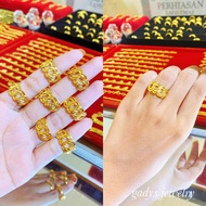 REPLIKA 24krt Gold Plated coco Chain Ring Crum Light Gold 8 grams Premium Gold Replica Women's Ring