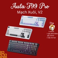 Aula F99 Pro wireless mechanical keyboard, Silent, RGB, Gasket custom 5 layers, 3 Modes, Hotswap 5 p