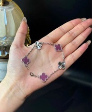 VCA Style Purple Bracelet紫羅蘭鐳射五花手鍊