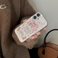 Pink Bow Ribbon Teacup Bunny Electroplating Suitable For iPhone 16 15 14 13 Pro Max i15 i16 16pro Ph