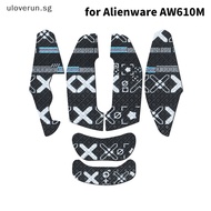 Uloverun Sweat-Resistant Mouse Grip Tape Stickers For Dell For Alienware AW610M Mouse Anti Slip Skin Self-Adhesive Pre-Cut SG