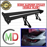 Toyota Vios 2018-2021 Sedan Universal Rear Trunk Spoiler Wing (Drill Type) aluminum GT WING