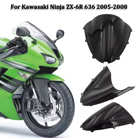 For Ninja 636 ZX-6R 2005-2008 motorcycle windscreen ninja 636 zx6r Motorcycle glass windshield ZX6R 