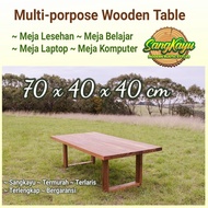 SangKayu Monitor Table Laptop Table 70x40x40 cm Study Table Wooden Floor Table