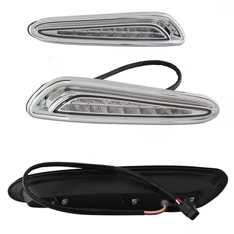 1 Set DRL Daytime Running Lights fog lamp Yellow turn signal 12V Daylight For Mazda 3 Mazda3 2010 20