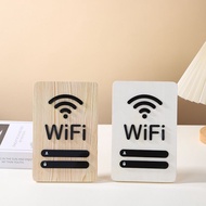 Wooden Sign Wifi Marker Wifi Password Info Marker Wooden Board 木质 无线网络 标识牌 E7