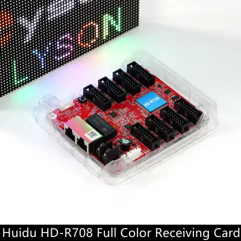 Huidu HD-R708 Full-color Receiver Card Combine Work with HD-C16L Controller HD-T901B Player Box For 