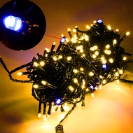 50set 20M Warm white string light warm white+ white light blinking