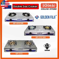 Golden Fuji Double Gas Cooker GF-1010 / GF-1212 / GF-1313 – Stainless Steel Stove Gas Cooker with 2 
