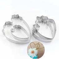 ['s. Hand] (a329) 4pcs Peony Flower Cutting Dies Set Stainless Steel