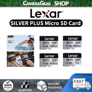 Lexar Micro SD Card Professional Silver Plus microSDXC UHS-I V30 (205MB/s) 128GB/256GB/512GB/1TB for