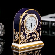 英國製Wedgwood 豐饒之角1995年學生書桌時尚骨瓷時鐘 陶瓷鐘桌鐘