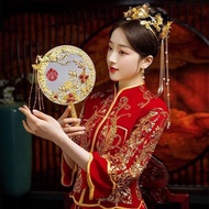 Ancient Style Chinese Wedding Group Fan for Bride Hanfu Xi DIY Song Yi Finished Product #she99.4