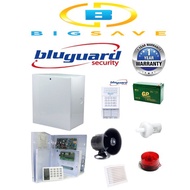BLUGUARD V16 LED KEYPAD 16 ZONE , 8 ZONE WIRED ALARM SYSTEM PACKAGE