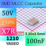 100nF 1206 50V X7R ±10% MLCC Ceramic Capacitor SMD YAGEO CC1210KKX7R9BB104