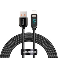 Baseus 66W USB Cable 6A LED Display Fast Charging Cable For Huawei P40 USB C Phone Cable For Xiaomi