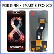 YY 6.6 "สำหรับ Infinix Smart 8 Pro ชิ้นส่วนจอสัมผัสแอลซีดีของเครื่องแปลงดิจิทัลอะไหล่สำหรับซ่อมสมาร์