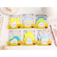 STICKY CUTE PASTEL COLORED MOTIF MEMO STICKNotes 75 LBR FRUIT FISH CAR BANANA MEMO LABEL STICKER Not