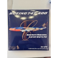 [Ready Stock] HX 1/400 Singapore Airlines B747-400 9V-SPK 9V-SPL Two Alloy Airplane Models With Orig