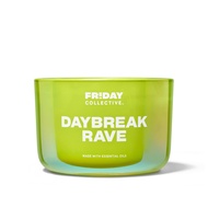 Friday Collective Daybreak Rave Candle, Fruity Gourmand Scented, Made with Essential Oils, 3 Wicks, 