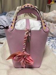 Hermes Picotin Lock 18  粉紅色 X9 特別拼色手挽