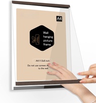 A4 A5 Acrylic photo wall magnetic wall display frame Creative wooden photo frame hanging wall table